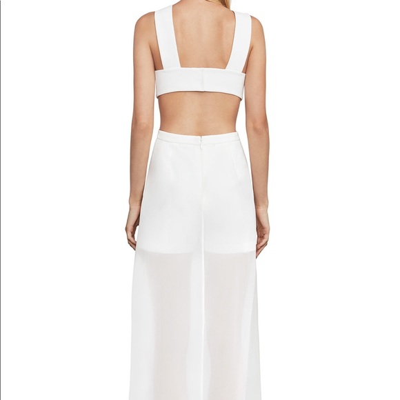 BcbgMaxazria white sheer shorts dress Sz 10 - Picture 2 of 8